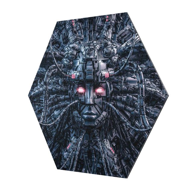 Hexagons Aluminium Dibond schilderijen - Human Machine