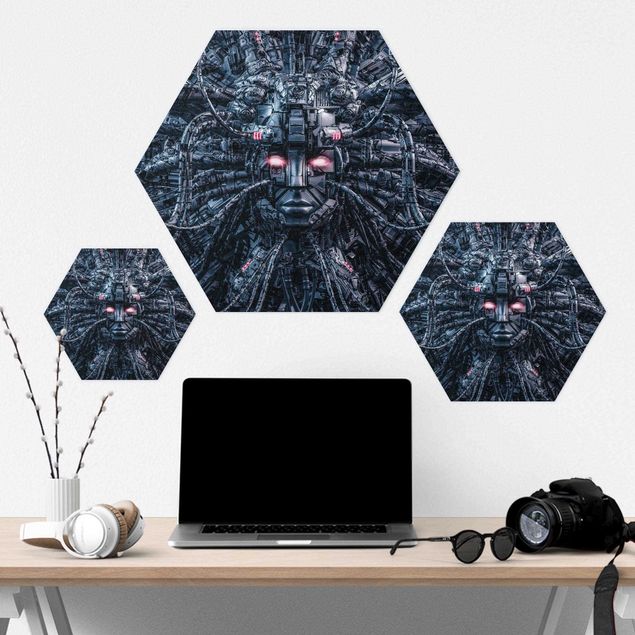 Hexagons Forex schilderijen - Human Machine