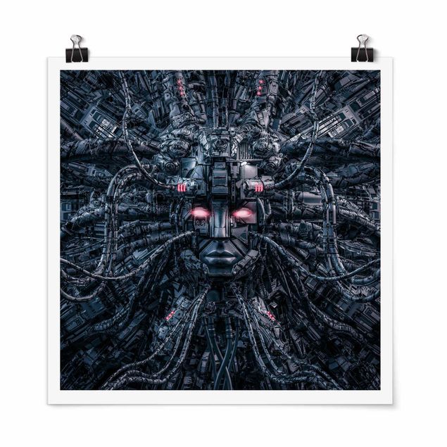 Poster - Menschliche Maschine - Quadrat 1:1