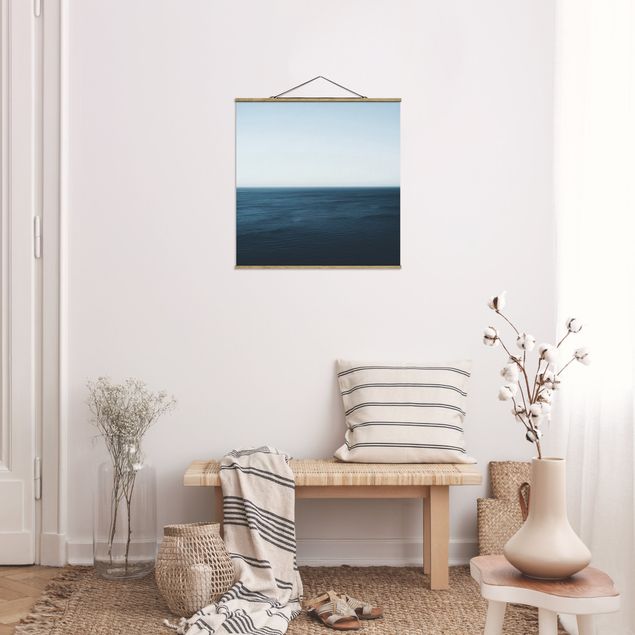 Stoffen schilderij met posterlijst Minimalistic Ocean