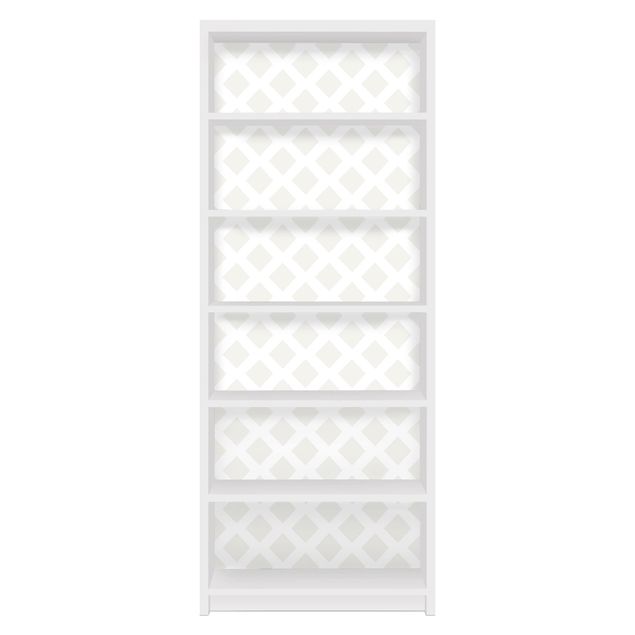 Meubelfolie IKEA Billy Boekenkast Diamond Grid Light Beige