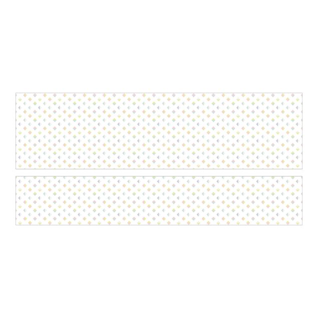 Meubelfolie IKEA Malm Bed Pastel Triangles