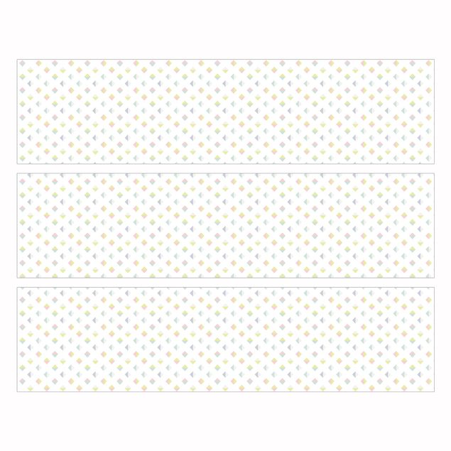 Meubelfolie IKEA Malm Ladekast Pastel Triangles