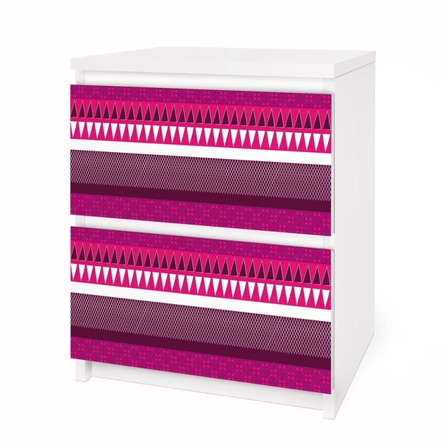 Meubelfolie IKEA Malm Ladekast Pink Ethnomix