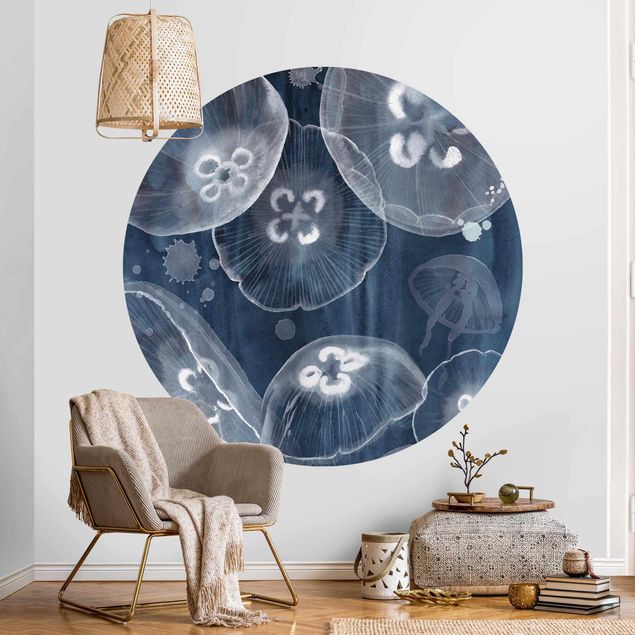 Behangcirkel Moon Jellyfish II