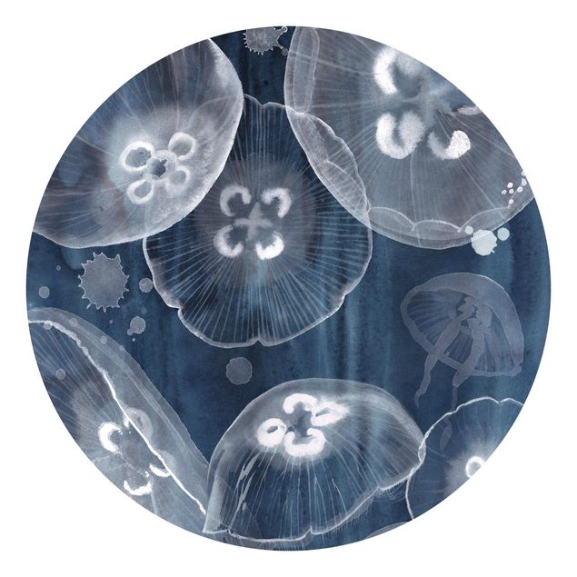 Behangcirkel Moon Jellyfish II