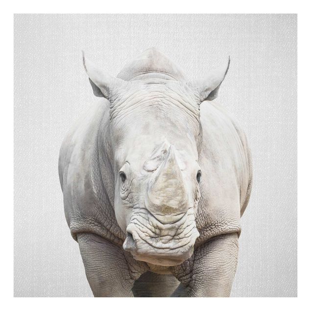 Glasschilderijen - Rhinoceros Nora