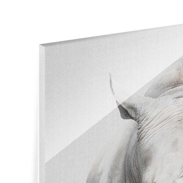 Glasschilderijen - Rhinoceros Nora