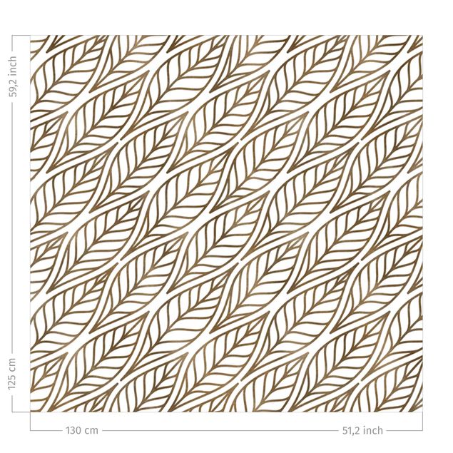 gordijn patroon Natural Pattern Leaves Gold