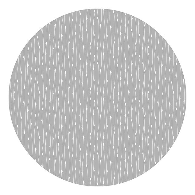 Behangcirkel Natural Pattern With Semicircles In Front Of Grey