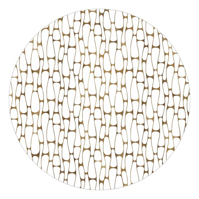 Behangcirkel Natural Pattern Cells Pattern In Gold