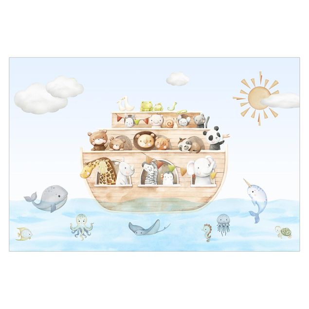 Fotobehang - Cute baby animals on the ark