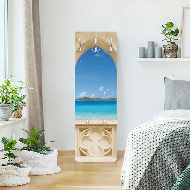 Wandkapstokken houten paneel No.241 Ocean View