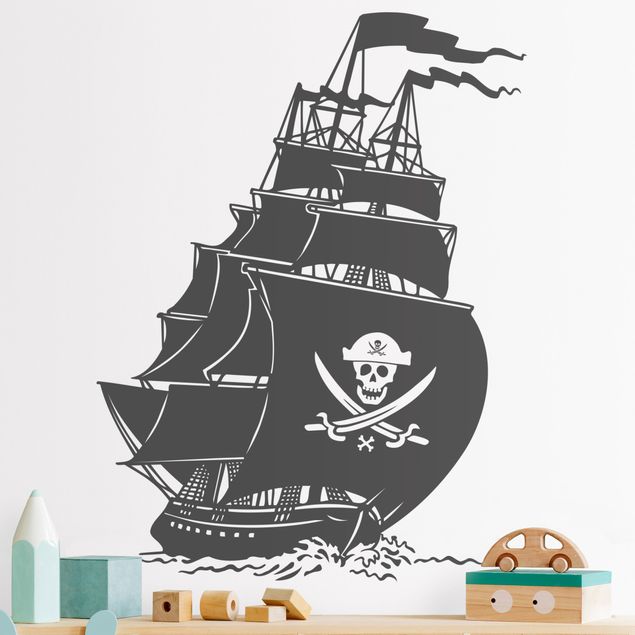 Muurstickers piraten No.SF506 pirate ship