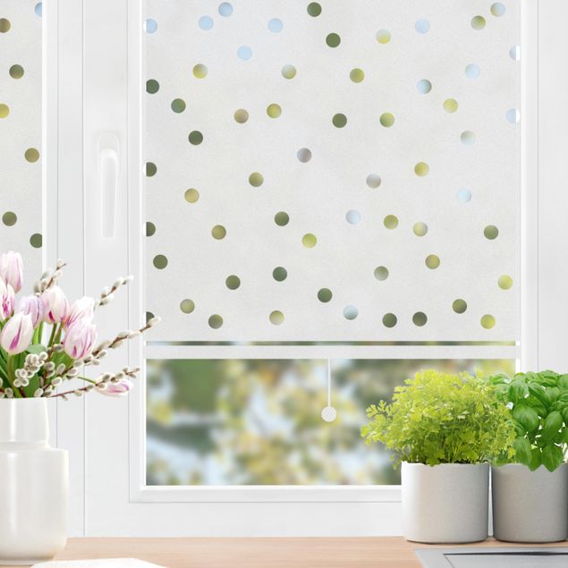 Raamfolie Privacy Film No.UL474 spotted Roller Blind