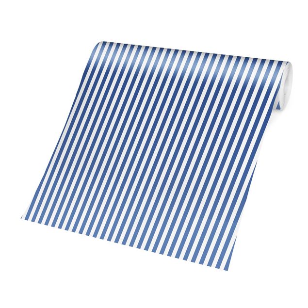 Patroonbehang No.YK44 Strips Blue White