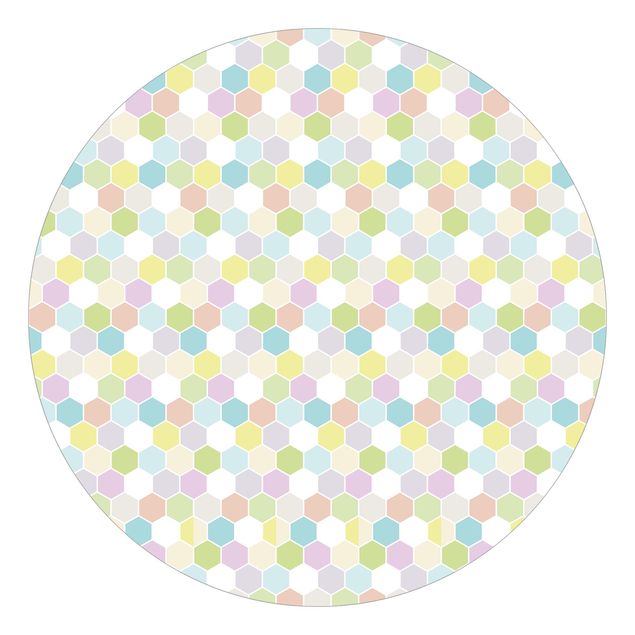 Behangcirkel No.YK52 Hexagon Pastel