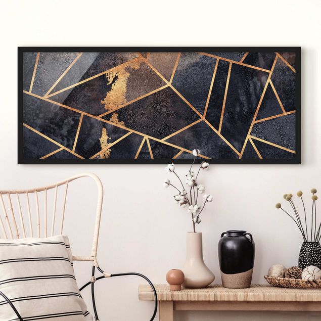 Ingelijste posters Onyx With Gold