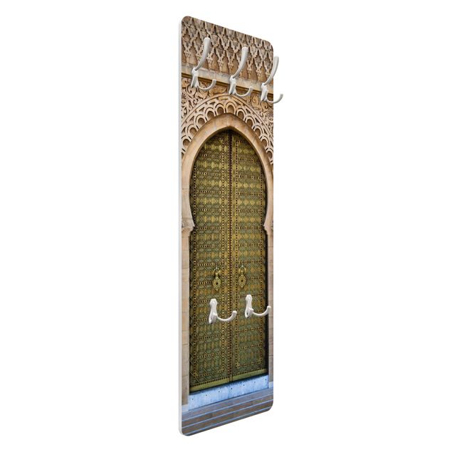 Wandkapstokken houten paneel Oriental Gate