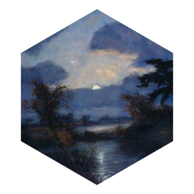 Hexagon Behang Otto Modersohn - Moon Night In The Devil Bog
