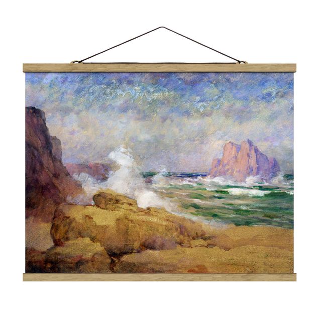 Stoffen schilderij met posterlijst Ocean Ath the Bay Painting