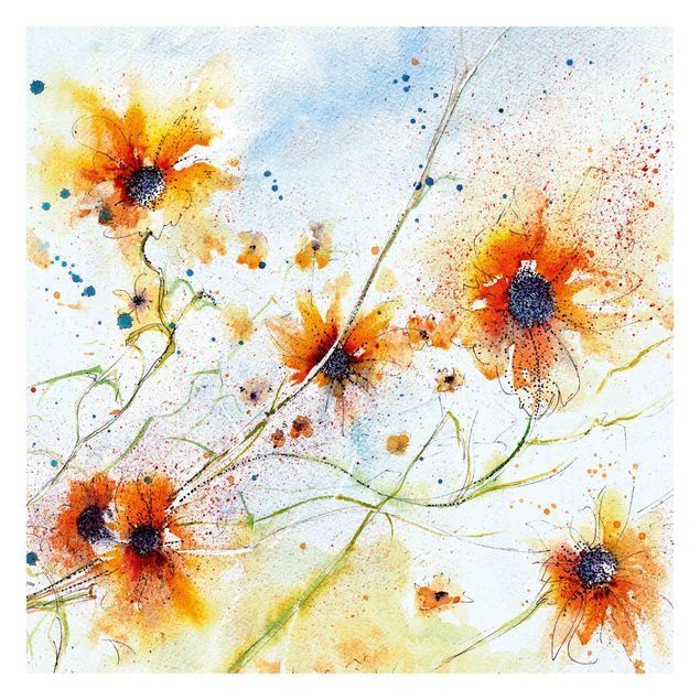 Fotobehang - Painted Flowers