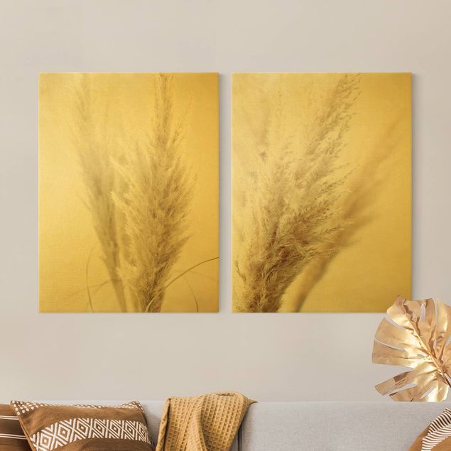 Canvas schilderijen - 2-delig  Pampas Grass In Light