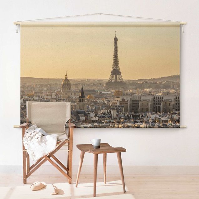 wandkleed modern Paris at Dawn