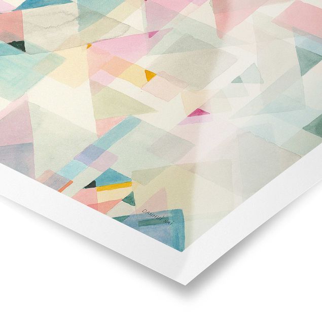 Poster - Pastel triangles