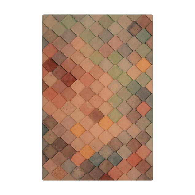 Kurk mat Pastel Coloured Stone Scales Of Fish