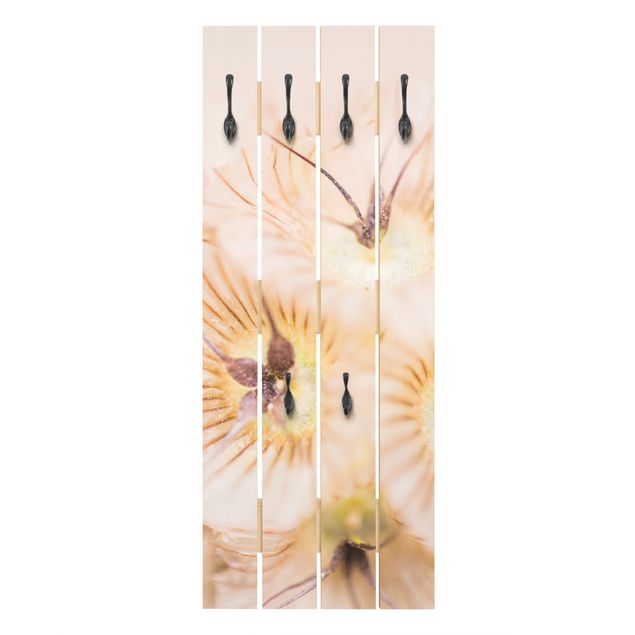 Wandkapstokken houten pallet Pastel Bouquet of Flowers