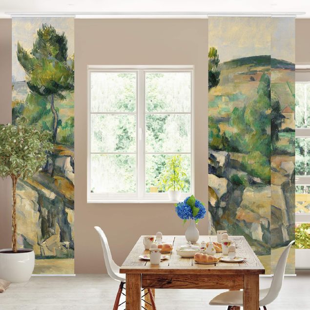 Schuifgordijnen Paul Cézanne - Hillside In Provence