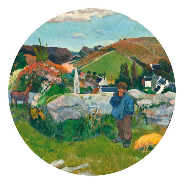 Behangcirkel Paul Gauguin - The Swineherd