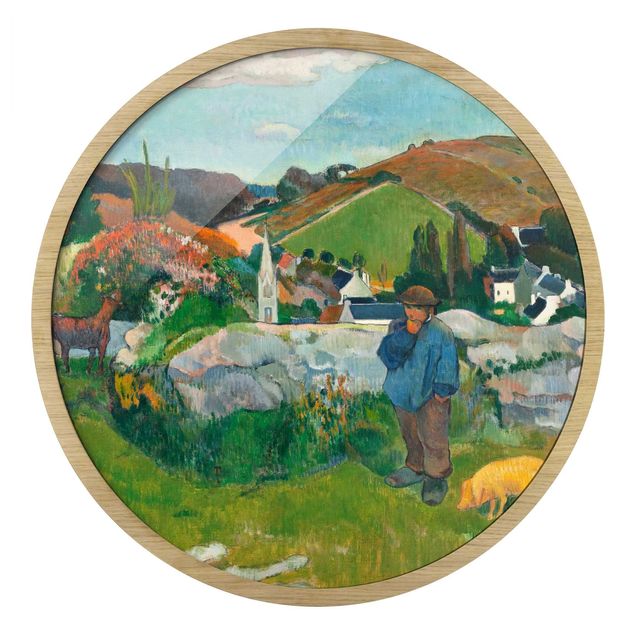 Rond schilderijen Paul Gauguin - Il guardiano di porci