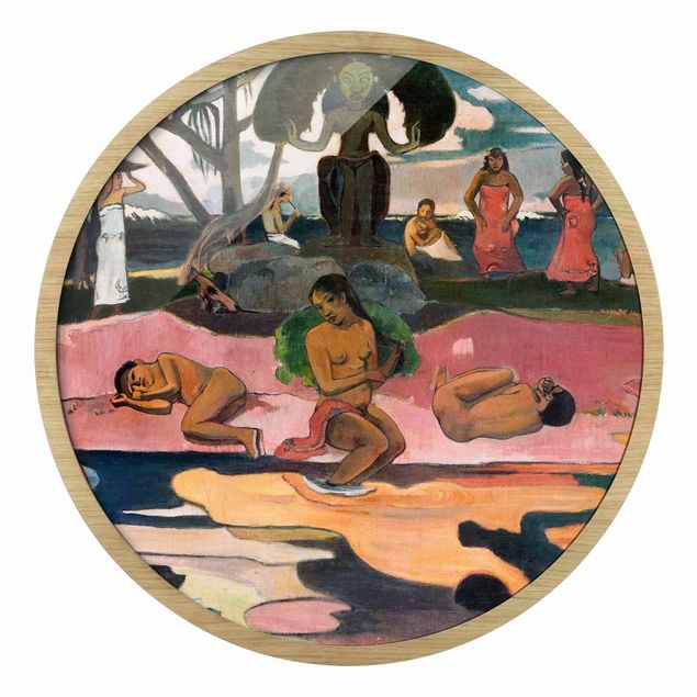 Rond schilderijen Paul Gauguin - Giorno di dio