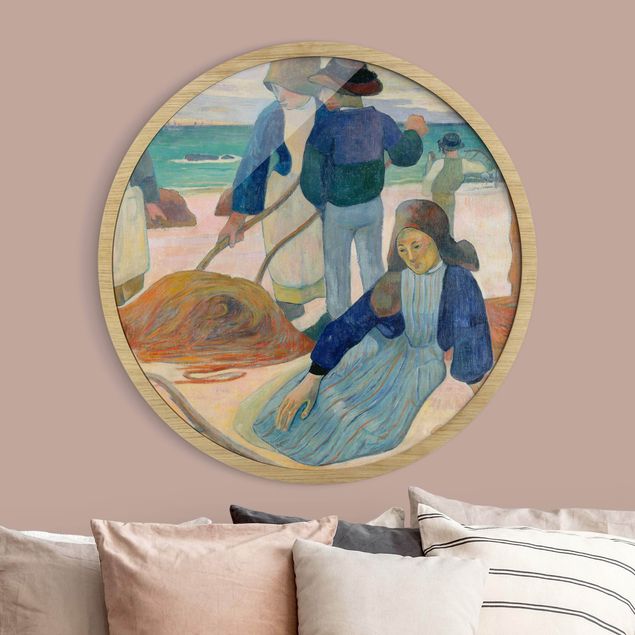 Rond schilderijen Paul Gauguin - Raccoglitrici di alghe