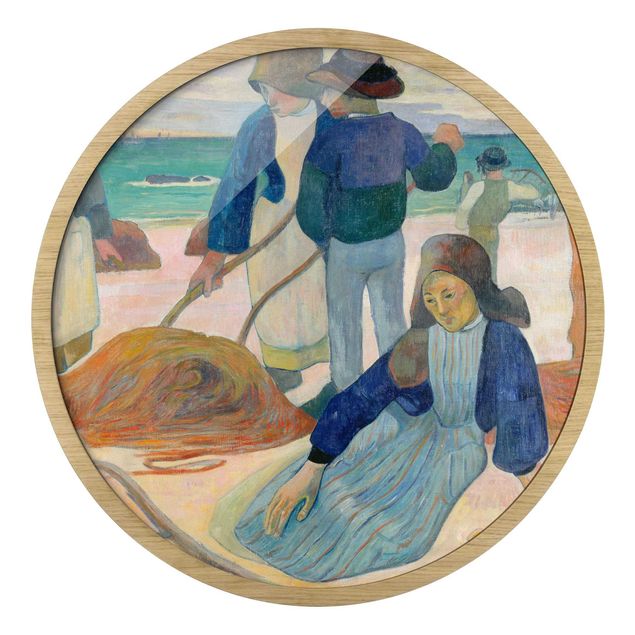 Rond schilderijen Paul Gauguin - Raccoglitrici di alghe