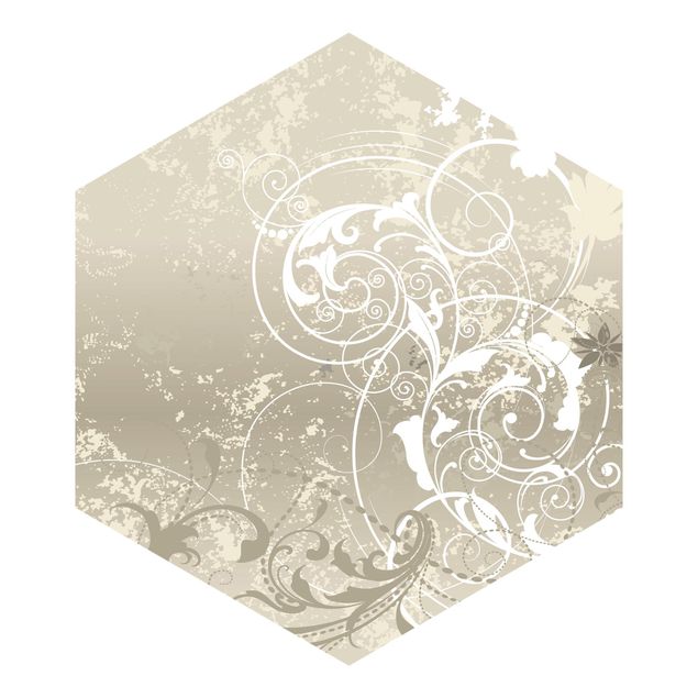 Hexagon Behang Mother Of Pearl Ornament Design