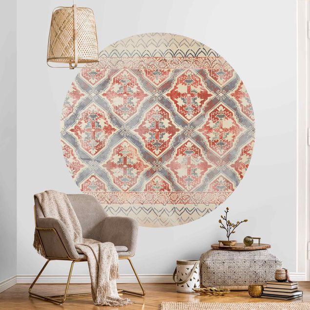 Behangcirkel Persian Vintage Pattern In Indigo II