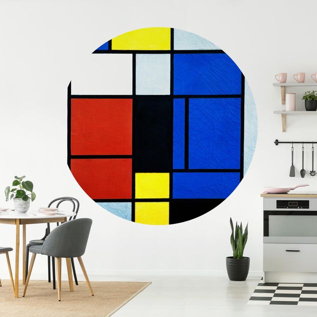 Behangcirkel Piet Mondrian - Tableau No. 1