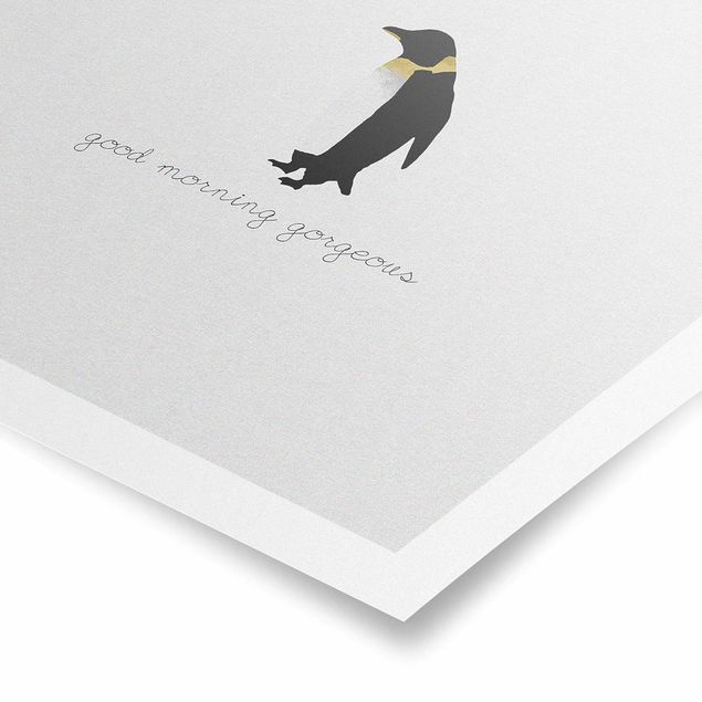 Posters Penguin Quote Good Morning Gorgeous