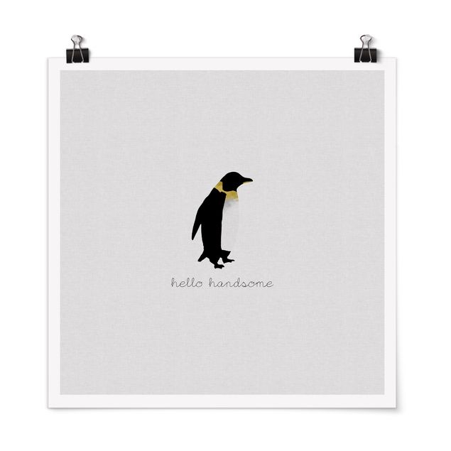 Posters Penguin Quote Hello Handsome
