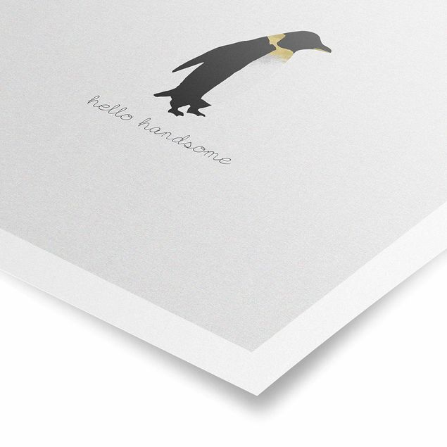 Posters Penguin Quote Hello Handsome