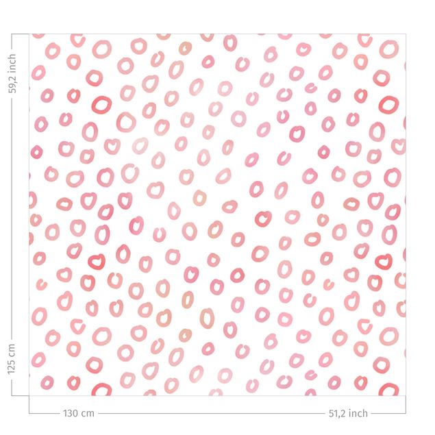 gordijnen patronen Pink Watercolour Dots