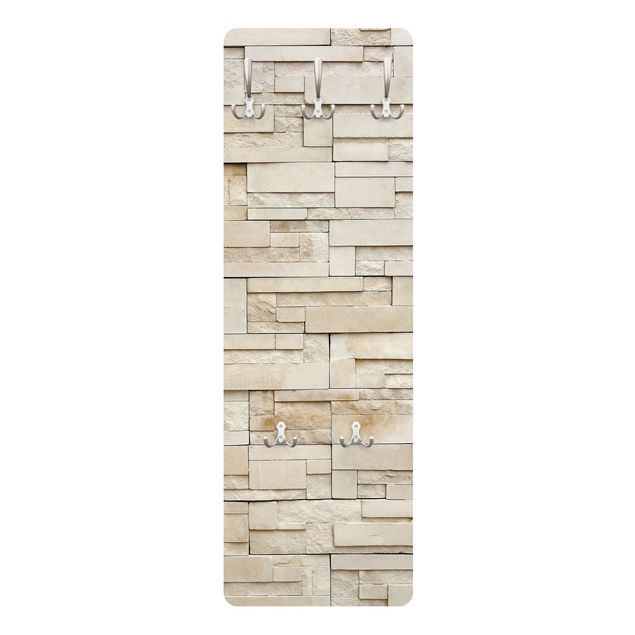 Wandkapstokken houten paneel Provence Stones