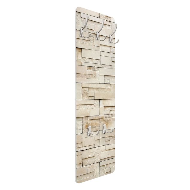 Wandkapstokken houten paneel Provence Stones