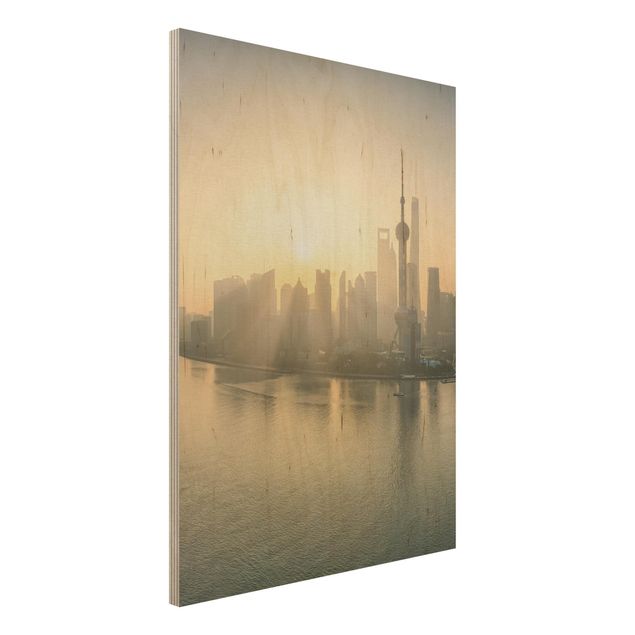 Houten schilderijen Pudong At Dawn