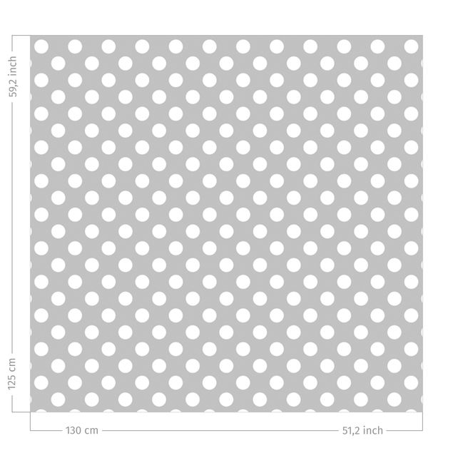 gordijnen patronen White Dots On Gray