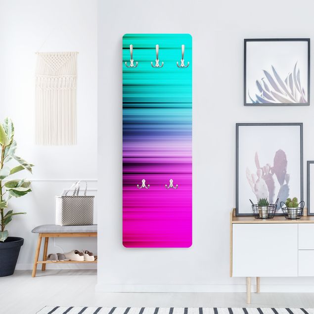 Wandkapstokken houten paneel Rainbow Display