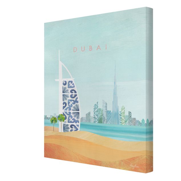 Canvas schilderijen - Travel poster - Dubai